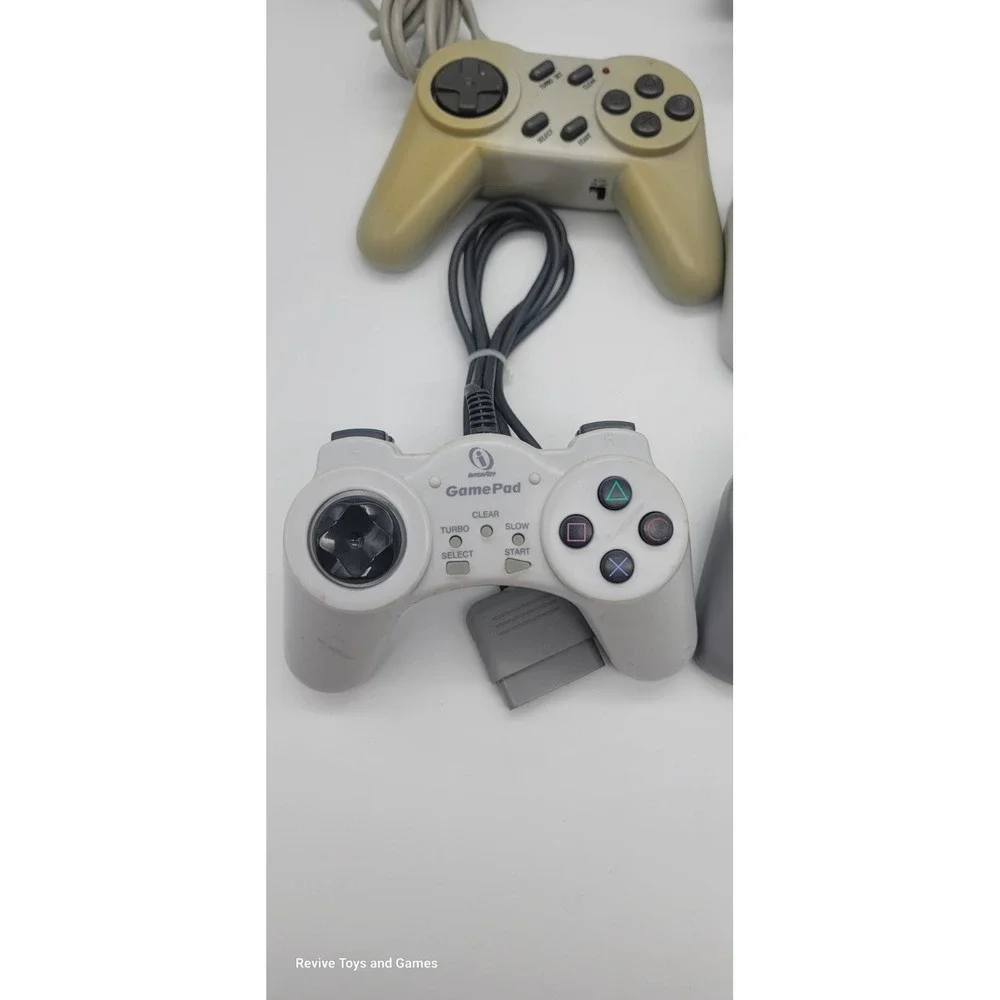 Lot of 4‎ 3rd Party PlayStation 1 Ps1 Game Controller Lot Tested Good Condition